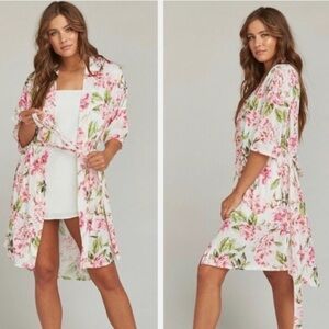 Show Me Your Mumu Womens Brie Robe Garden of Rose Blooms One Size